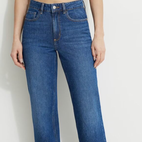 Dynamite High Waist & Straight Leg Jeans (Dark Denim) - Picture 1 of 6
